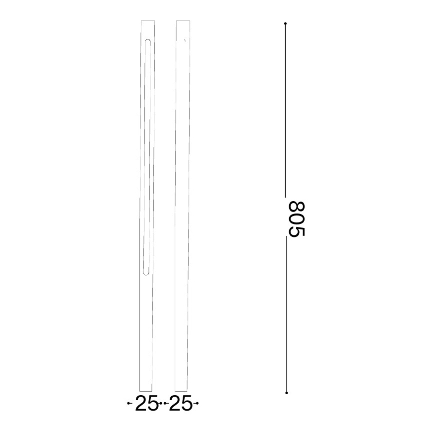 Ideal Lux - LED външна лампа JEDI LED/12W/230V 80 cm CRI 90 IP65 антрацит