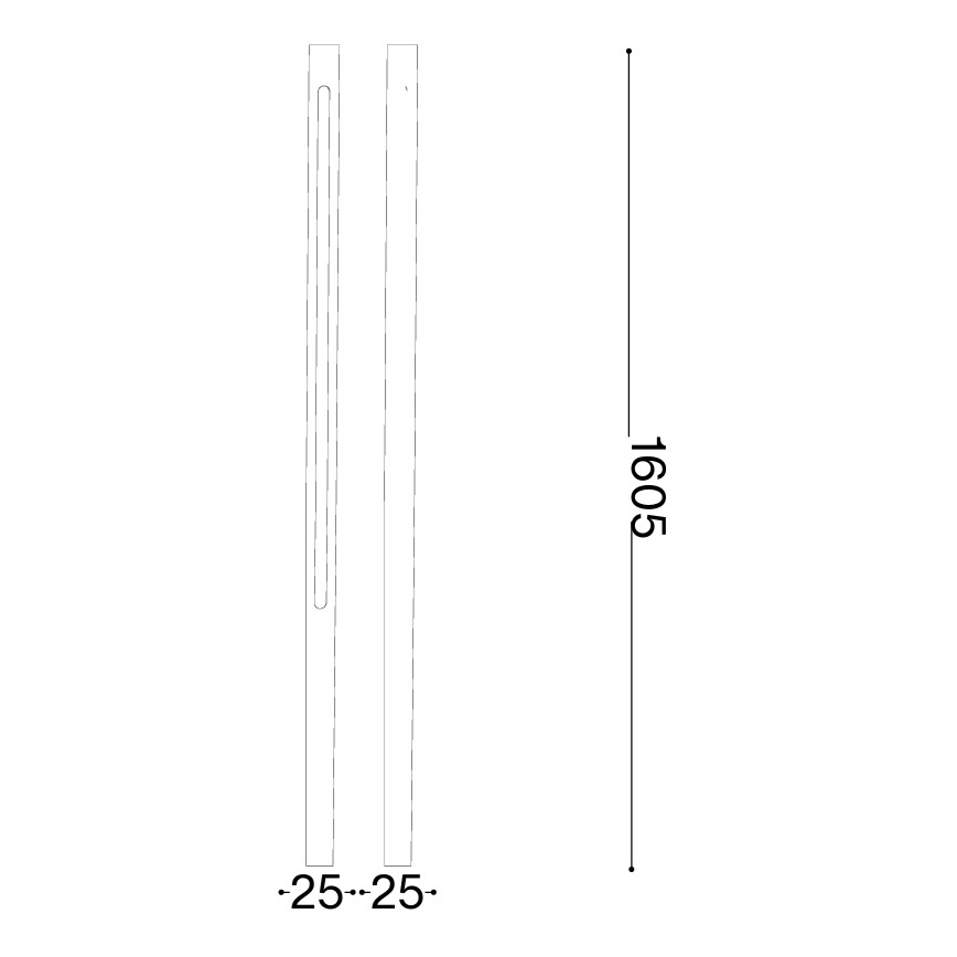 Ideal Lux - LED външна лампа JEDI LED/25W/230V 160 cm CRI 90 IP65 антрацит