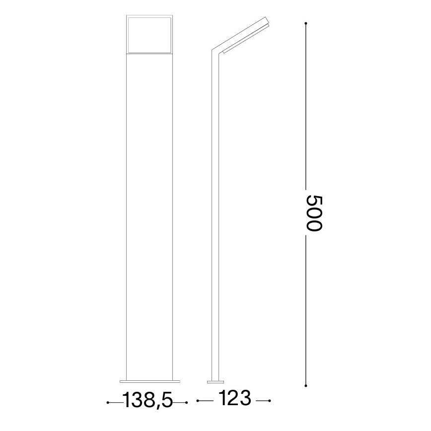 Ideal Lux - LED външна лампа STYLE LED/8,5W/230V 3000K 50 cm CRI 90 IP54 кафява