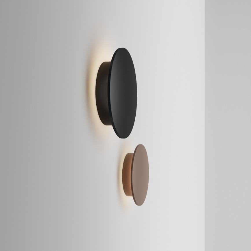 Ideal Lux - LED външно осветително тяло за стена PUNTO LED/12W/230V CRI 90 Ø 24 см IP54 кафяво