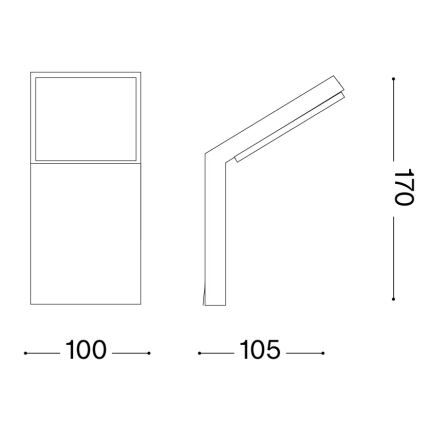 Ideal Lux - LED външно стенно осветително тяло STYLE LED/8,5W/230V 3000K CRI 90 IP54 кафяво