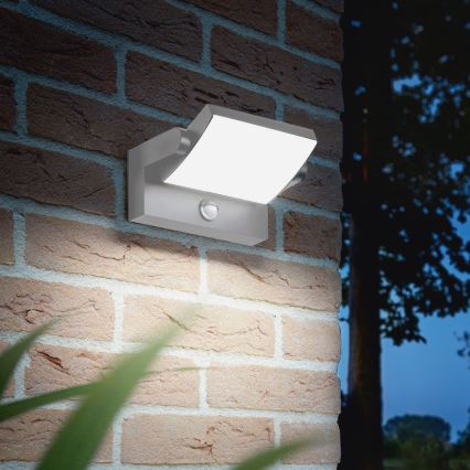 Ideal Lux - LED външен стенен осветител със сензор SWIPE LED/21W/230V CRI 90 IP54, сив