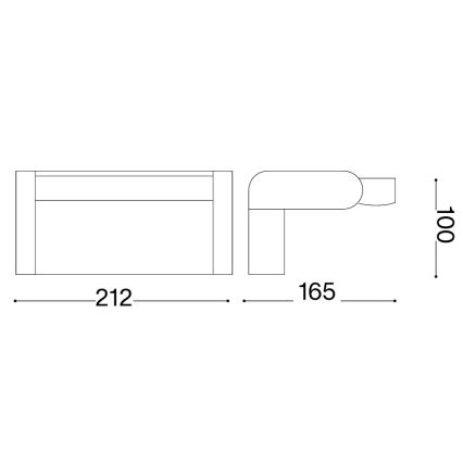 Ideal Lux - LED външен стенен осветител със сензор SWIPE LED/21W/230V CRI 90 IP54, сив