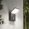Ideal Lux - LED външно осветително тяло със сензор STYLE LED/9W/230V 4000K CRI 90 IP54 антрацит