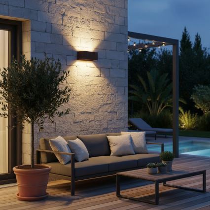 Ideal Lux - LED външно стенно осветително тяло ATOM LED/25W/230V CRI 90 IP54 кафяво