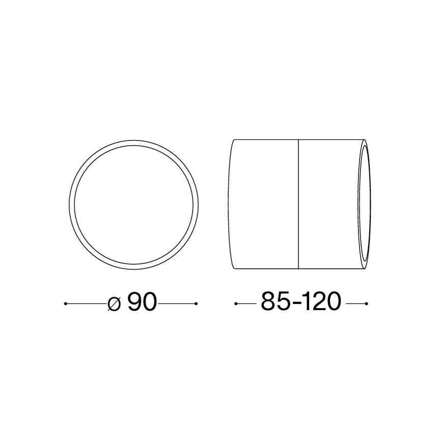 Ideal Lux - LED външно стенно осветително тяло OMEGA LED/7W/230V CRI 90 IP54 черно