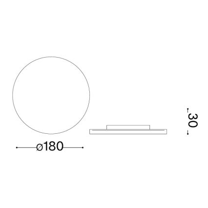 Ideal Lux - LED външно стенно осветително тяло PUNTO LED/9W/230V CRI 90 Ø 18 см IP54 антрацит