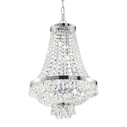 Ideal Lux - LED Кристален пендел CAESAR 12xG9/3W/230V Ø 55 см лъскав хром