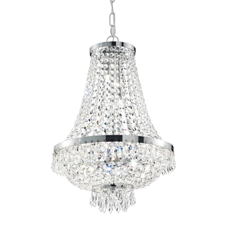 Ideal Lux - LED Кристален пендел CAESAR 12xG9/3W/230V Ø 55 см лъскав хром