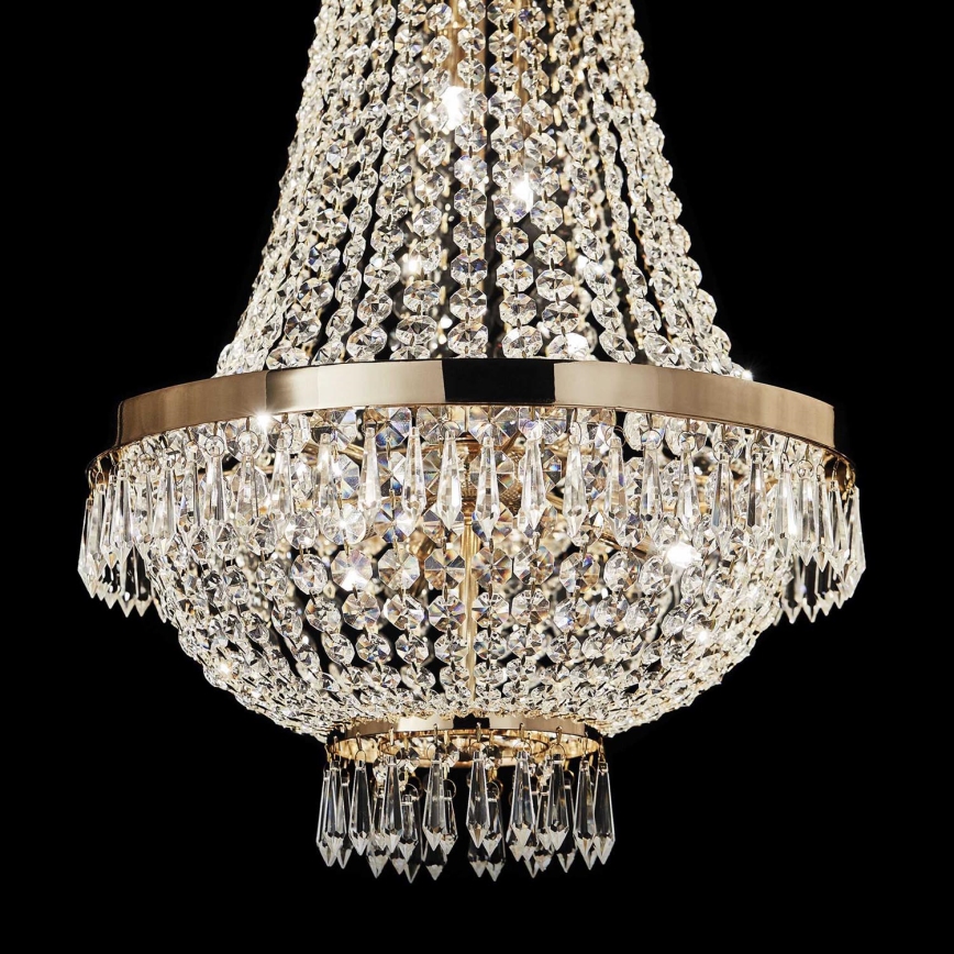 Ideal Lux - LED Кристален пендел CAESAR 12xG9/3W/230V Ø 55 см златист