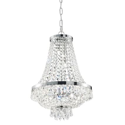 Ideal Lux - LED Кристален пендел CAESAR 6xG9/3W/230V Ø 38 см лъскав хром