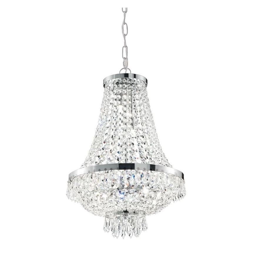 Ideal Lux - LED Кристален пендел CAESAR 6xG9/3W/230V Ø 38 см лъскав хром