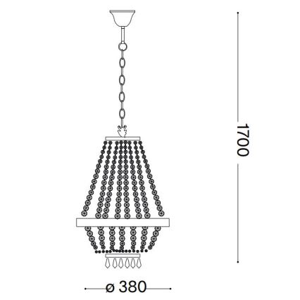 Ideal Lux - LED Кристален пендел CAESAR 6xG9/3W/230V Ø 38 см лъскав хром