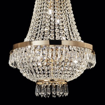 Ideal Lux - LED Кристален пендел CAESAR 6xG9/3W/230V Ø 38 см златист