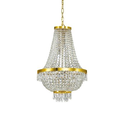 Ideal Lux - LED Кристален пендел CAESAR 9xG9/3W/230V Ø 45 см златист