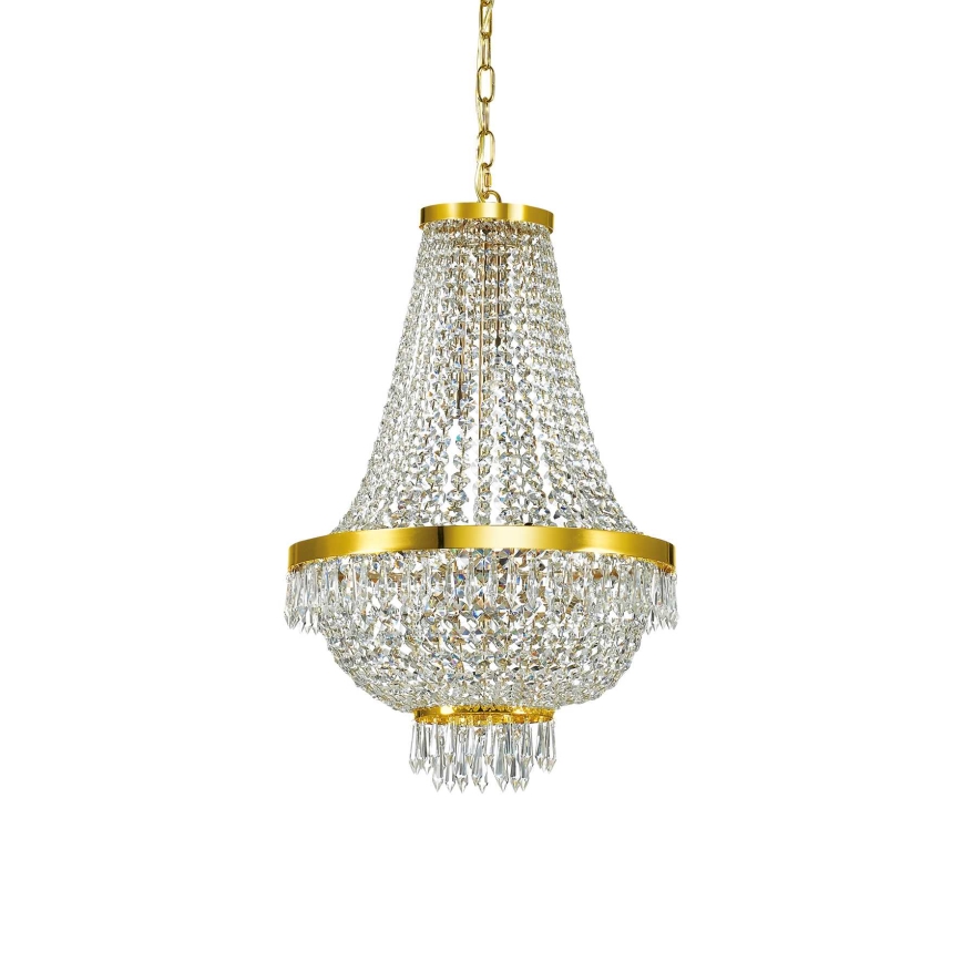 Ideal Lux - LED Кристален пендел CAESAR 9xG9/3W/230V Ø 45 см златист