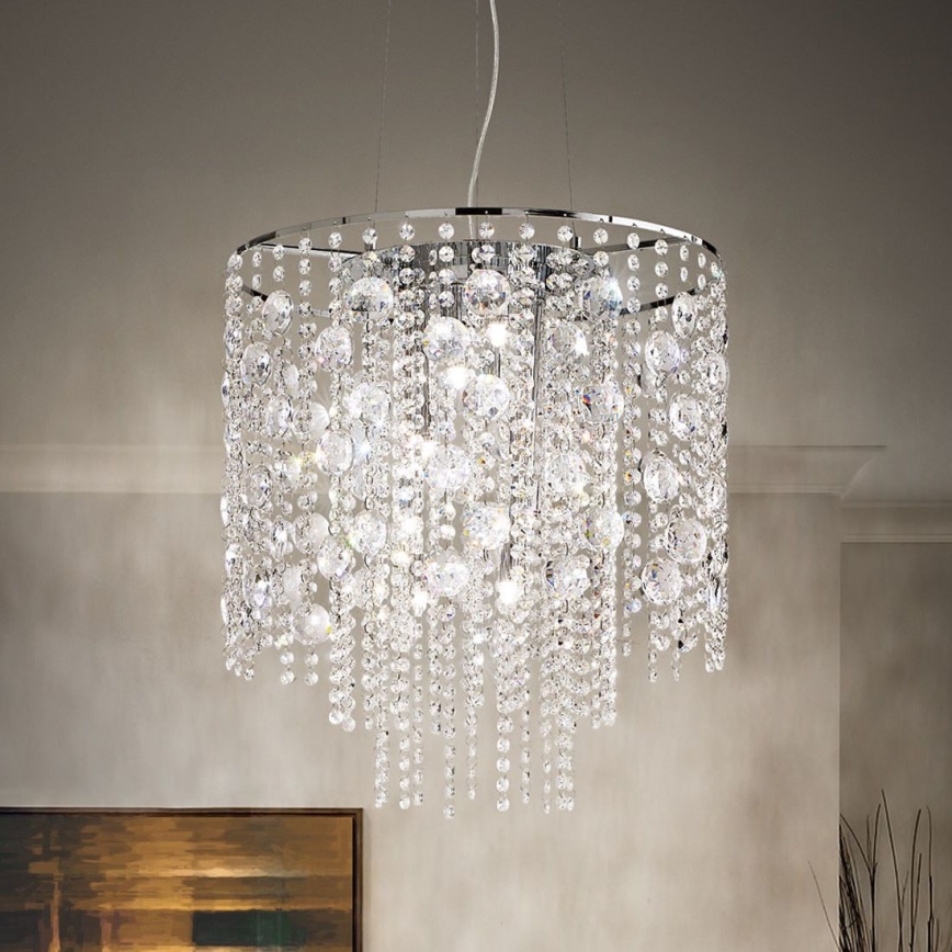Ideal Lux - LED Кристален пендел EVASIONE 10xG9/3W/230V Ø 51 см лъскав хром