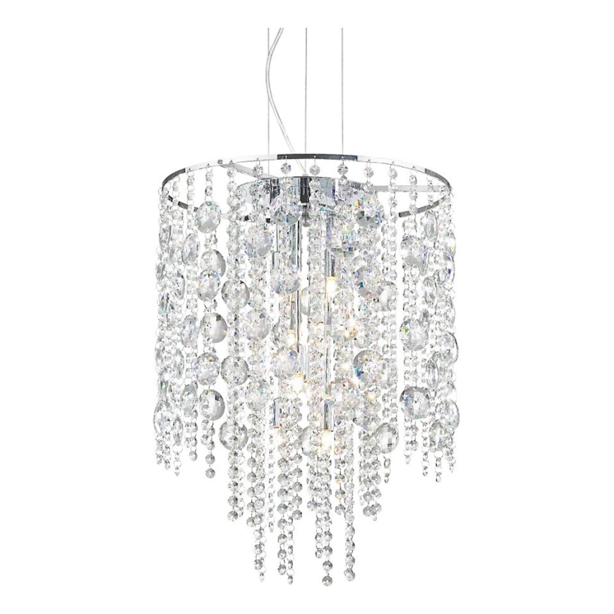 Ideal Lux - LED Кристален пендел EVASIONE 8xG9/3W/230V Ø 41 см лъскав хром