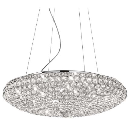 Ideal Lux - LED Кристален пендел KING 12xG9/3W/230V Ø 65 см лъскав хром
