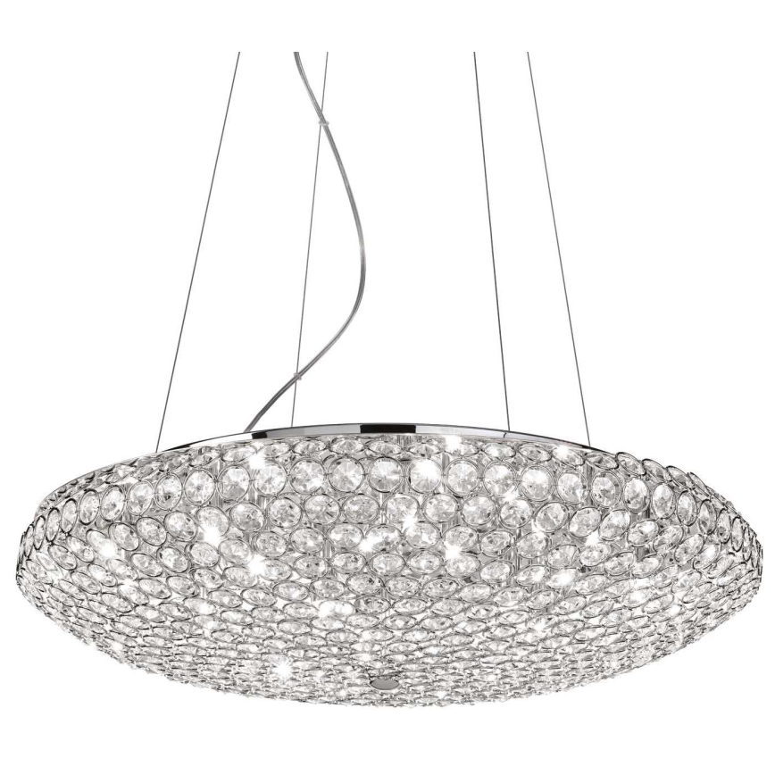 Ideal Lux - LED Кристален пендел KING 12xG9/3W/230V Ø 65 см лъскав хром