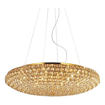 Ideal Lux - LED Кристален пендел KING 12xG9/3W/230V Ø 65 см златист
