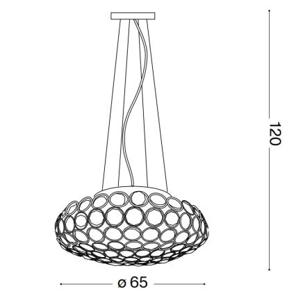 Ideal Lux - LED Кристален пендел KING 12xG9/3W/230V Ø 65 см златист