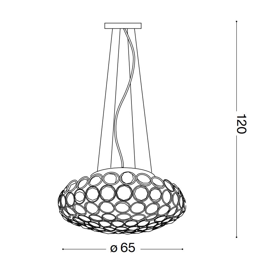 Ideal Lux - LED Кристален пендел KING 12xG9/3W/230V Ø 65 см златист