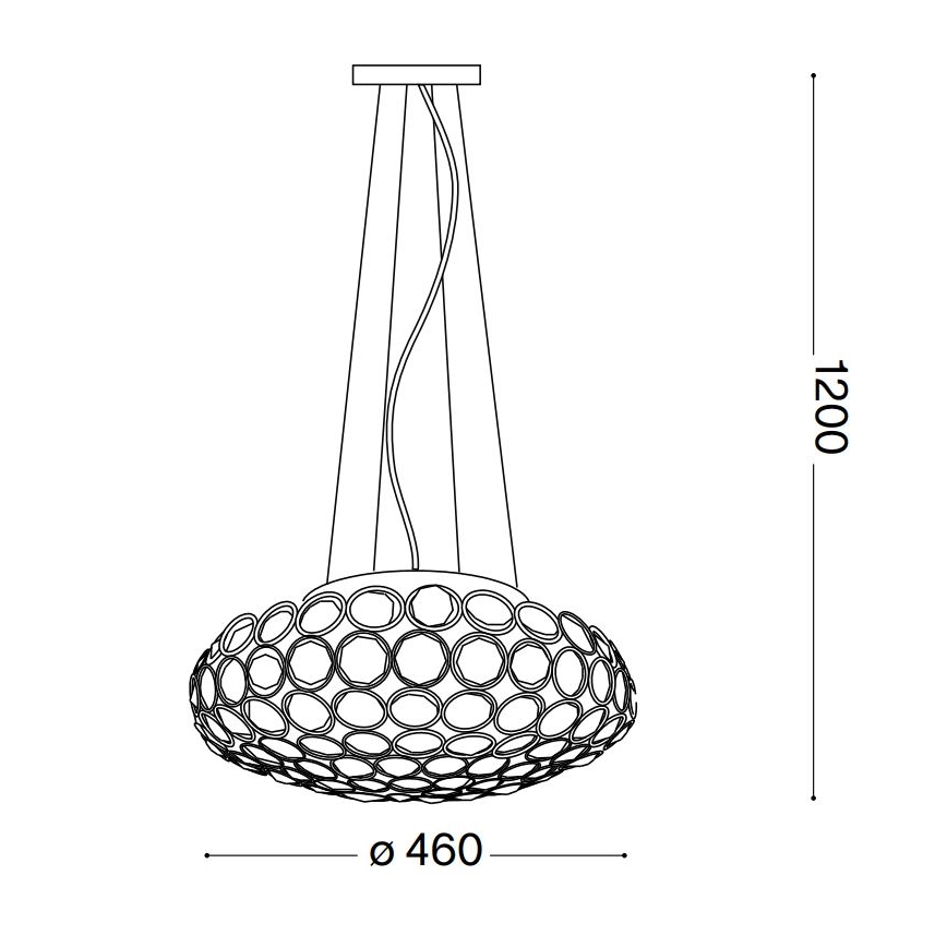 Ideal Lux - LED Кристален пендел KING 7xG9/3W/230V Ø 46 см лъскав хром