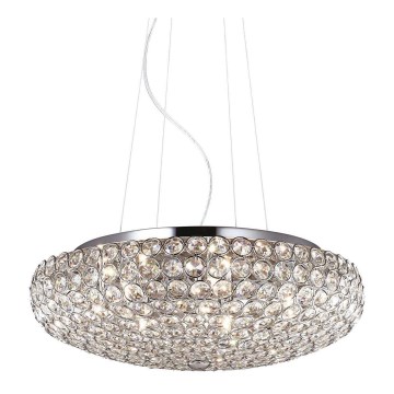 Ideal Lux - LED Кристален пендел KING 7xG9/3W/230V Ø 46 см лъскав хром