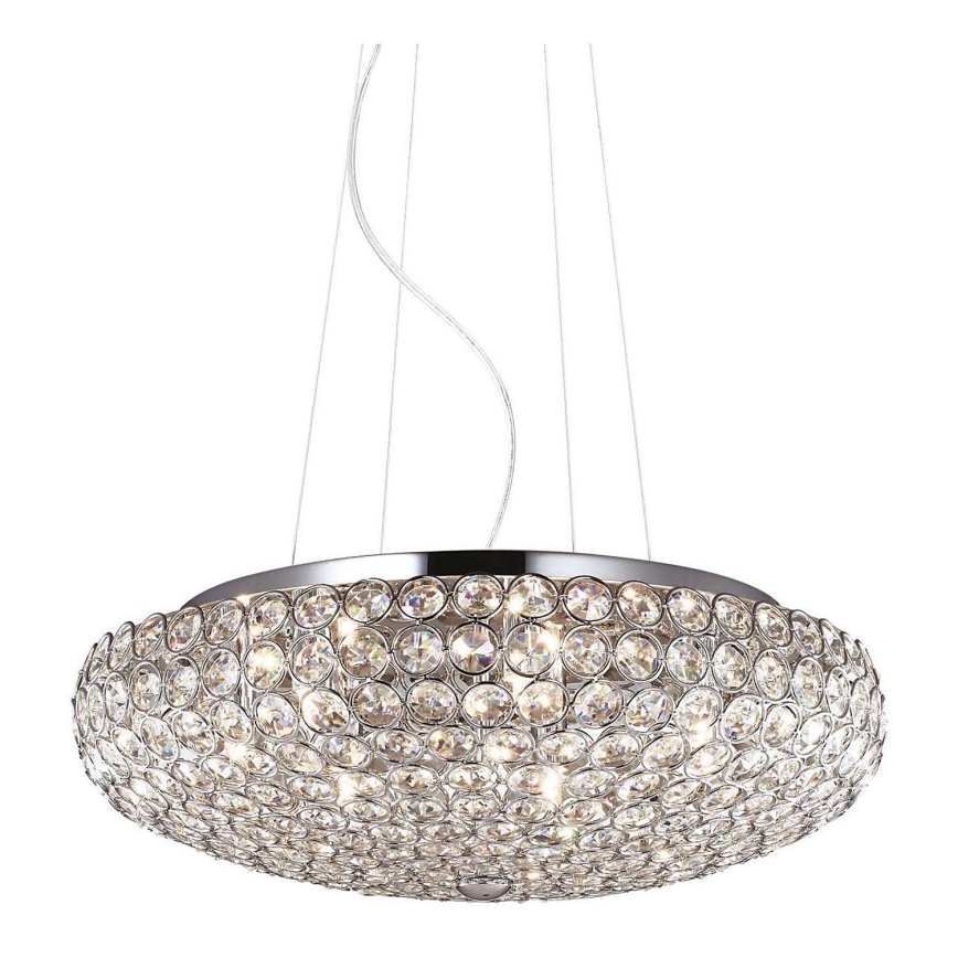 Ideal Lux - LED Кристален пендел KING 7xG9/3W/230V Ø 46 см лъскав хром