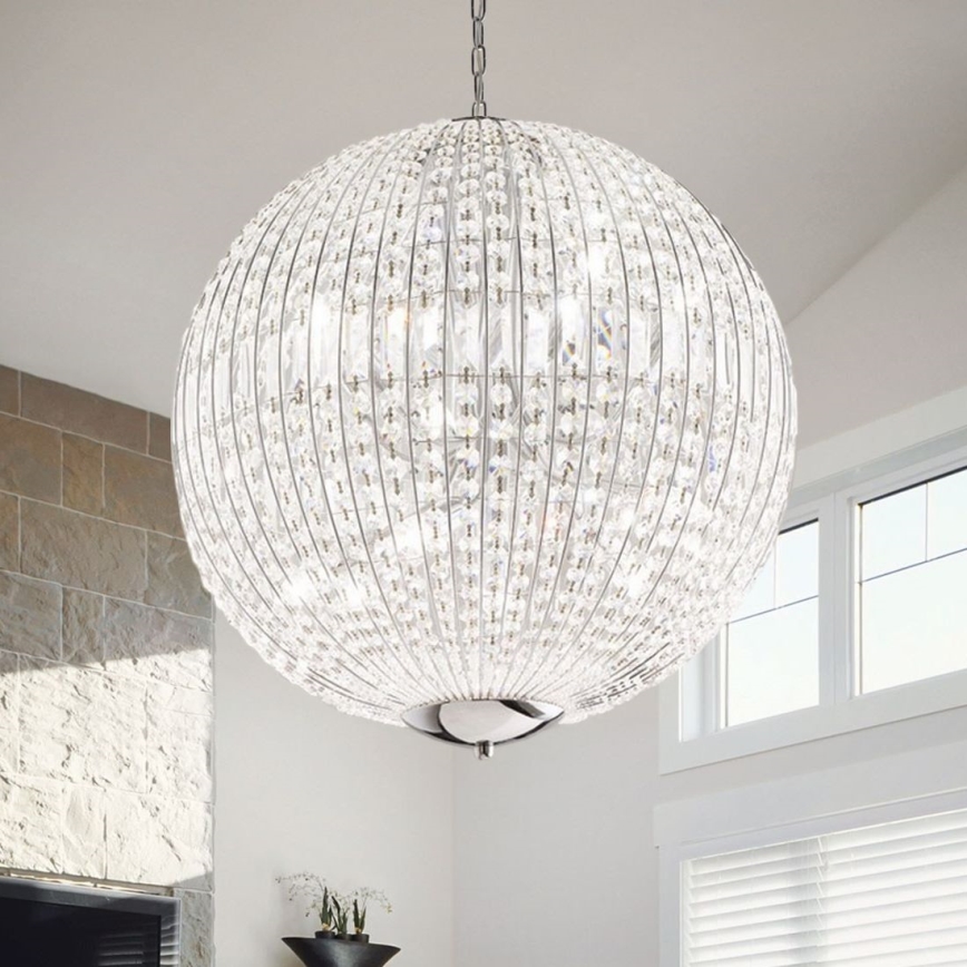 Ideal Lux - LED Кристален пендел LUXOR 12xG9/3W/230V Ø 60 см прозрачен