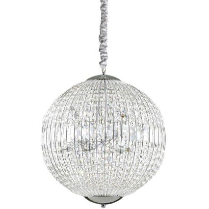 Ideal Lux - LED Кристален пендел LUXOR 8xG9/3W/230V Ø 50 см прозрачен