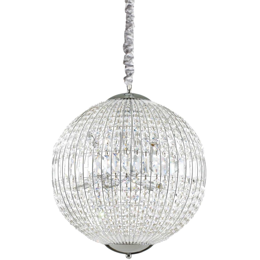 Ideal Lux - LED Кристален пендел LUXOR 8xG9/3W/230V Ø 50 см прозрачен