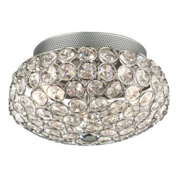 Ideal Lux - LED Кристална плафониера KING 3xG9/3W/230V Ø 25,5 см лъскав хром