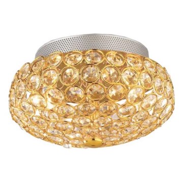 Ideal Lux - LED Кристална плафониера KING 3xG9/3W/230V Ø 25,5 см златист