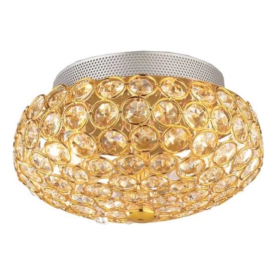 Ideal Lux - LED Кристална плафониера KING 3xG9/3W/230V Ø 25,5 см златист