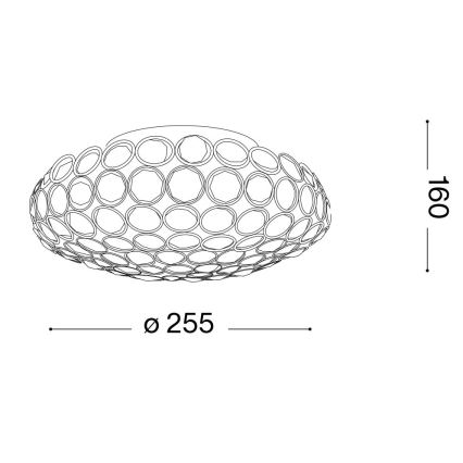 Ideal Lux - LED Кристална плафониера KING 3xG9/3W/230V Ø 25,5 см златист