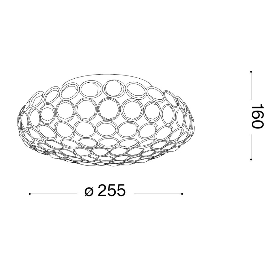 Ideal Lux - LED Кристална плафониера KING 3xG9/3W/230V Ø 25,5 см златист