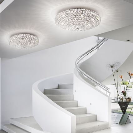 Ideal Lux - LED Кристална плафониера KING 5xG9/3W/230V Ø 38 см лъскав хром