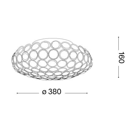 Ideal Lux - LED Кристална плафониера KING 5xG9/3W/230V Ø 38 см лъскав хром