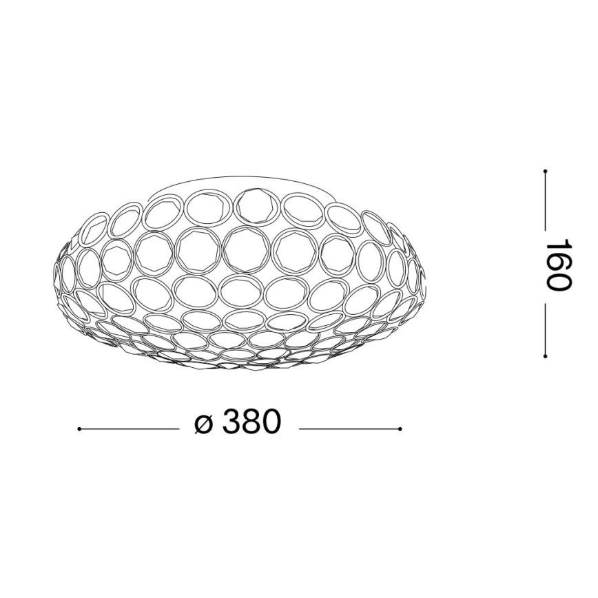 Ideal Lux - LED Кристална плафониера KING 5xG9/3W/230V Ø 38 см лъскав хром