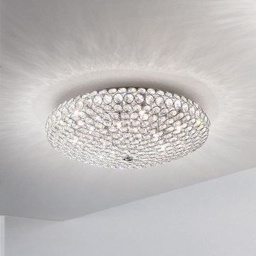 Ideal Lux - LED Кристална плафониера KING 5xG9/3W/230V Ø 38 см лъскав хром