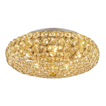 Ideal Lux - LED Кристална плафониера KING 5xG9/3W/230V Ø 38 см златист