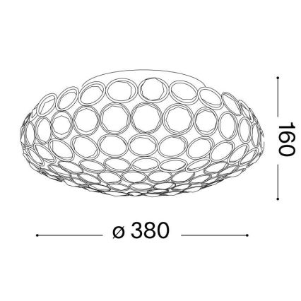 Ideal Lux - LED Кристална плафониера KING 5xG9/3W/230V Ø 38 см златист
