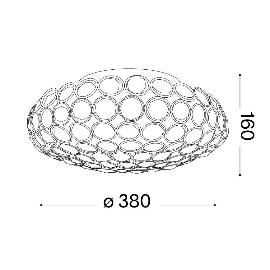 Ideal Lux - LED Кристална плафониера KING 5xG9/3W/230V Ø 38 см златист