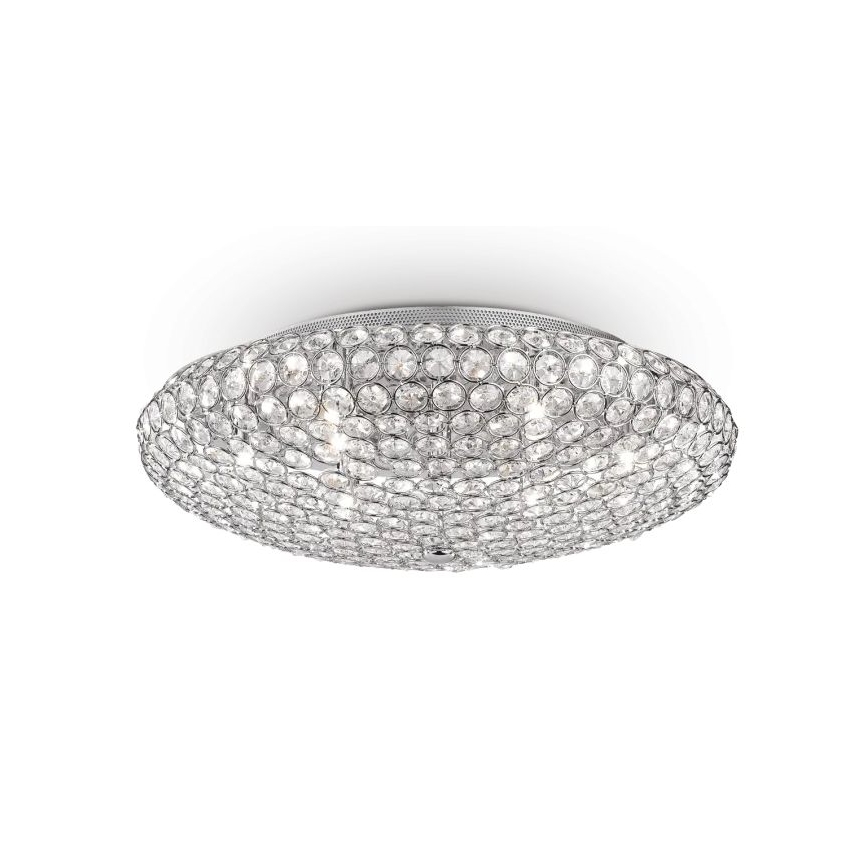 Ideal Lux - LED Кристална плафониера KING 9xG9/3W/230V Ø 53,5 см лъскав хром