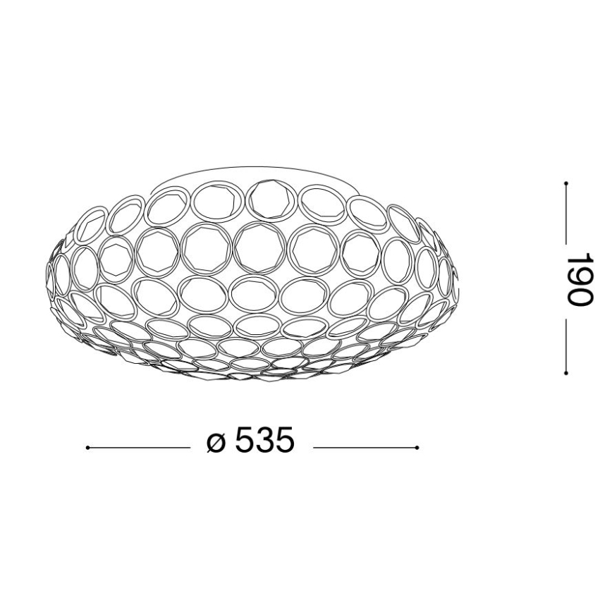 Ideal Lux - LED Кристална плафониера KING 9xG9/3W/230V Ø 53,5 см лъскав хром