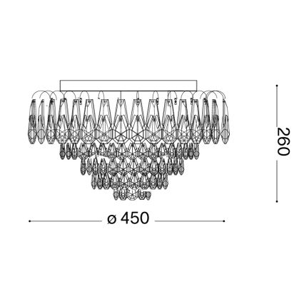 Ideal Lux - LED Кристална плафониера MAGNOLIA 7xG9/3W/230V
