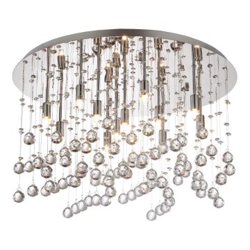 Ideal Lux - LED Кристална плафониера MOONLIGHT 12xG9/3W/230V Ø 60 см лъскав хром