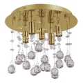 Ideal Lux - LED Кристална плафониера MOONLIGHT 5xG9/3W/230V Ø 26 см златист